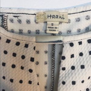 Haani Dresses - Black and White Graduated Haani Dress with Belt Haani Dresses - Black and White Graduated Haani Dress with Belt